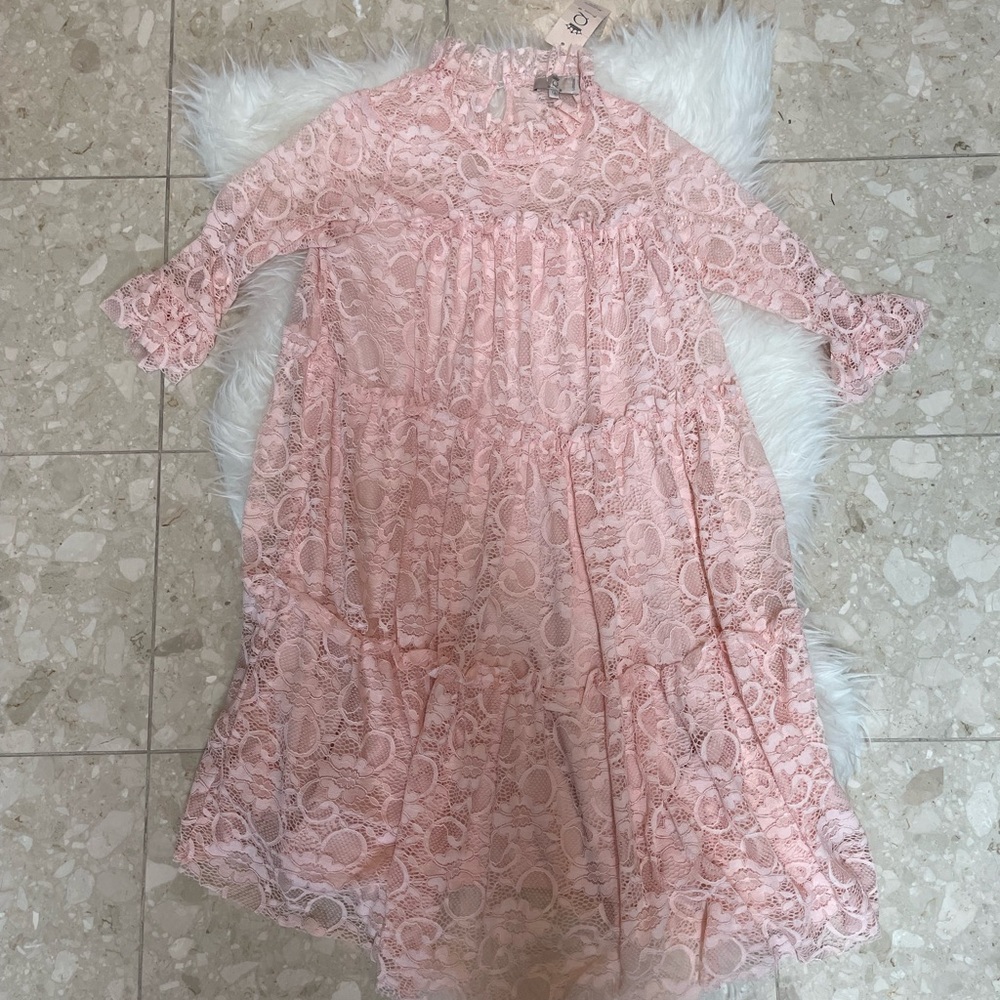 Queen bee ASOS pink lace maternity dress size 8 brand new with tags